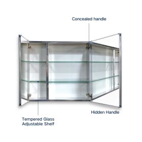 [PICK UP ONLY ]Frameless 2 Doors with 4 Adjustable Shelves both for Surface Recessed Medicine Cabinet